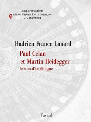 cover image of Paul Celan et Martin Heidegger